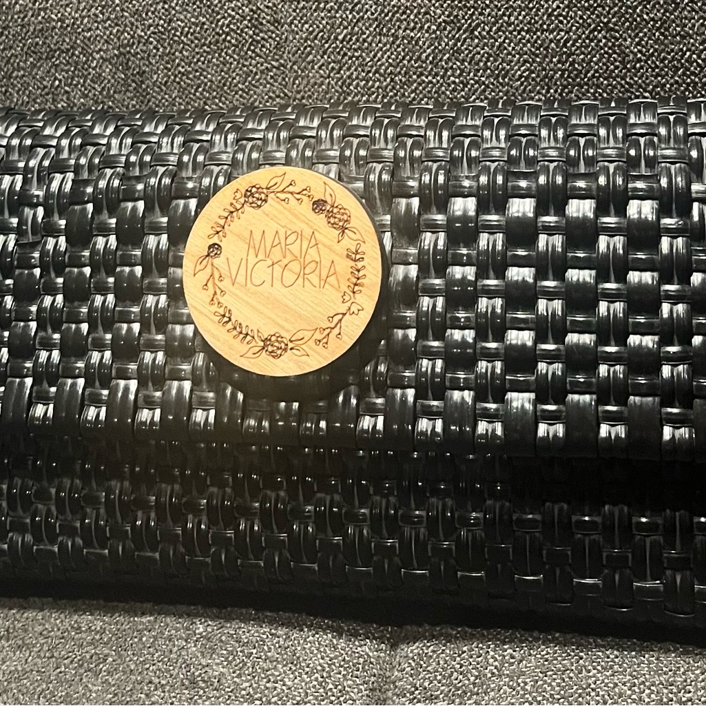 Maria Victoria Black Woven Wallet